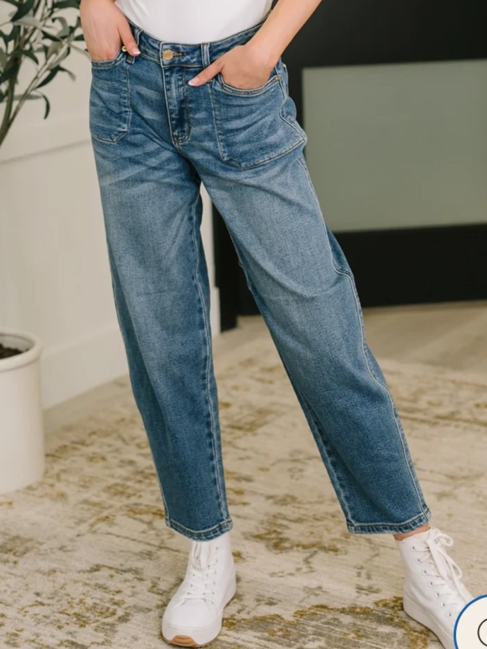 Judy Blue High Waist Soft Barrel Stitch Thru Pocket Jeans Size 9/29